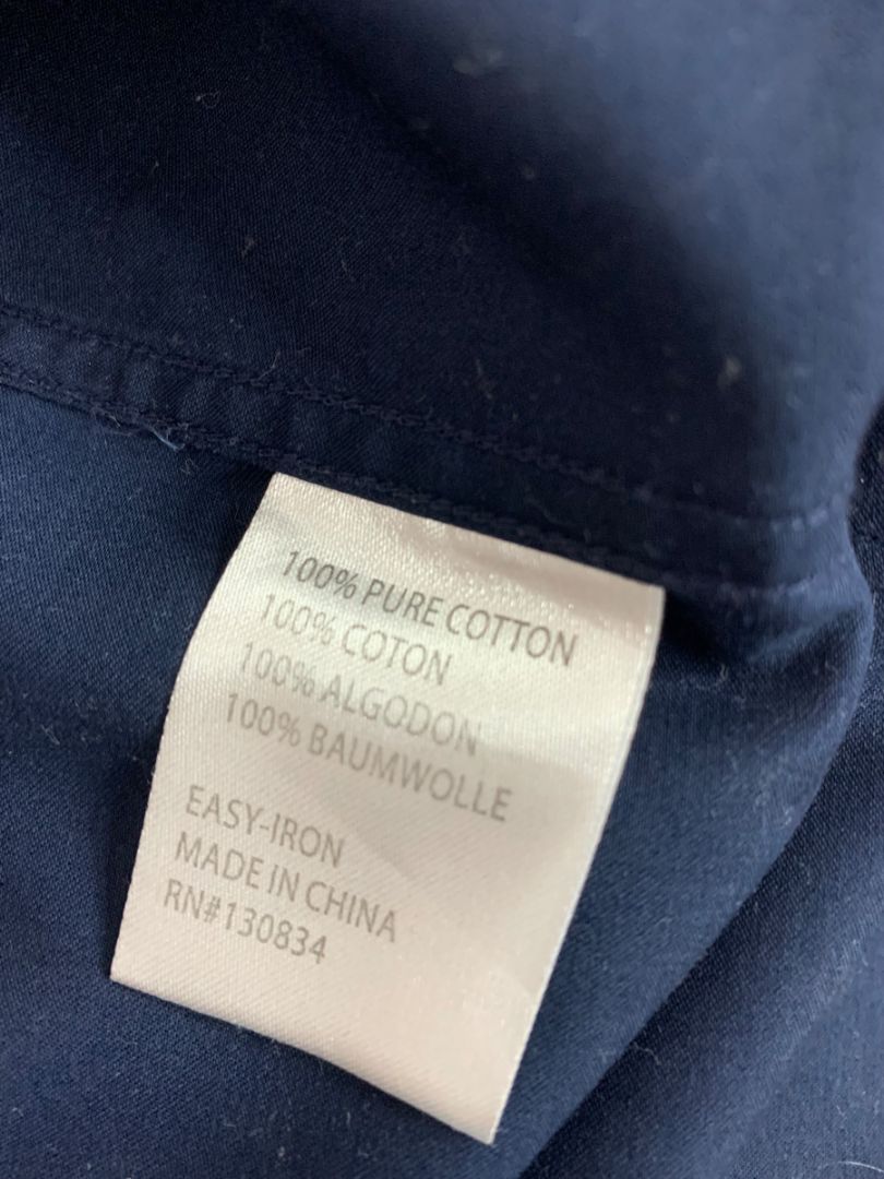 3XL (18.5-19  38) Levinas Contemporary Fit Mens Button Up Dress Shirt Navy Blue