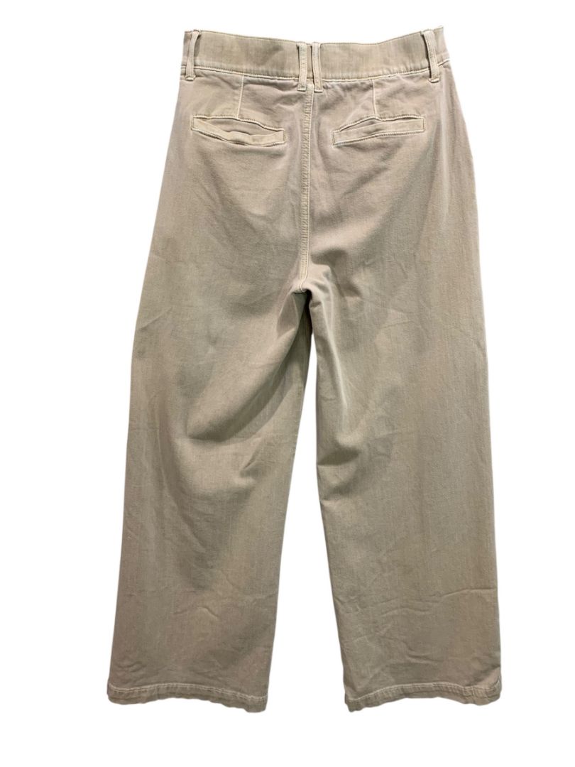 Size 4 American Eagle Womens Tan Stretch Jeans Super High-Rise Wide Leg