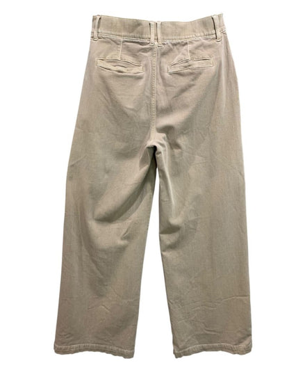 Size 4 American Eagle Womens Tan Stretch Jeans Super High-Rise Wide Leg