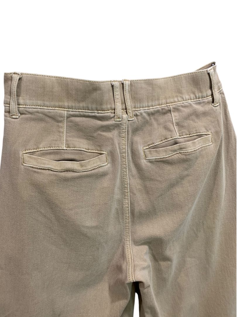 Size 4 American Eagle Womens Tan Stretch Jeans Super High-Rise Wide Leg