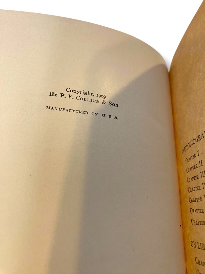 Harvard Classics 25 Autobiography Ets Essays and Address 1909 Hardcover Book
