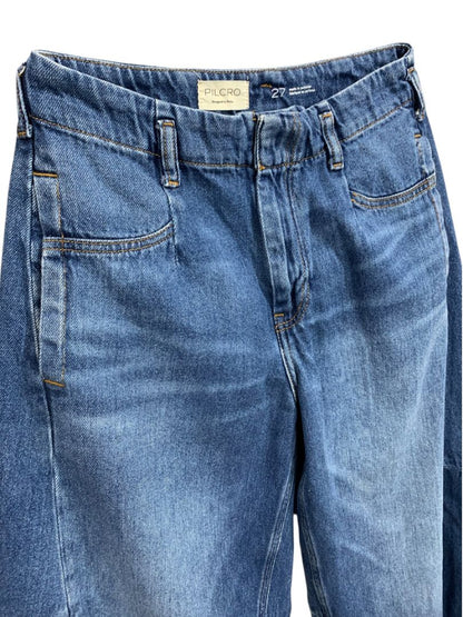 Size 27 Anthropologie Pilcro Georgia Full-Length High-Rise Barrel Jeans