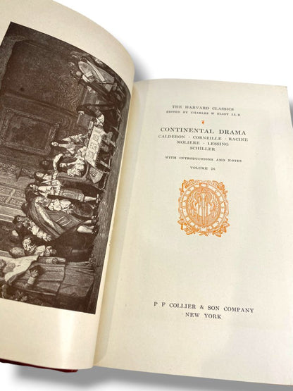 Harvard Classics 26 Continental Drama 1910 Hardcover Book Collier & Son