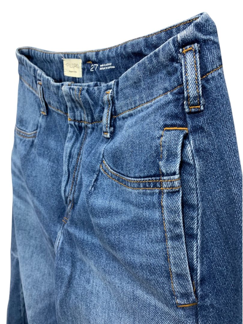 Size 27 Anthropologie Pilcro Georgia Full-Length High-Rise Barrel Jeans