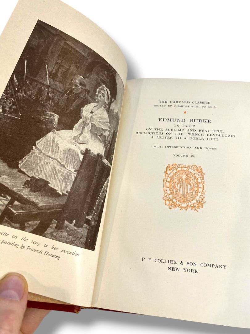 Harvard Classics 24 On the Sublime French Revolution Etc 1909 Hardcover Book Collier & Son