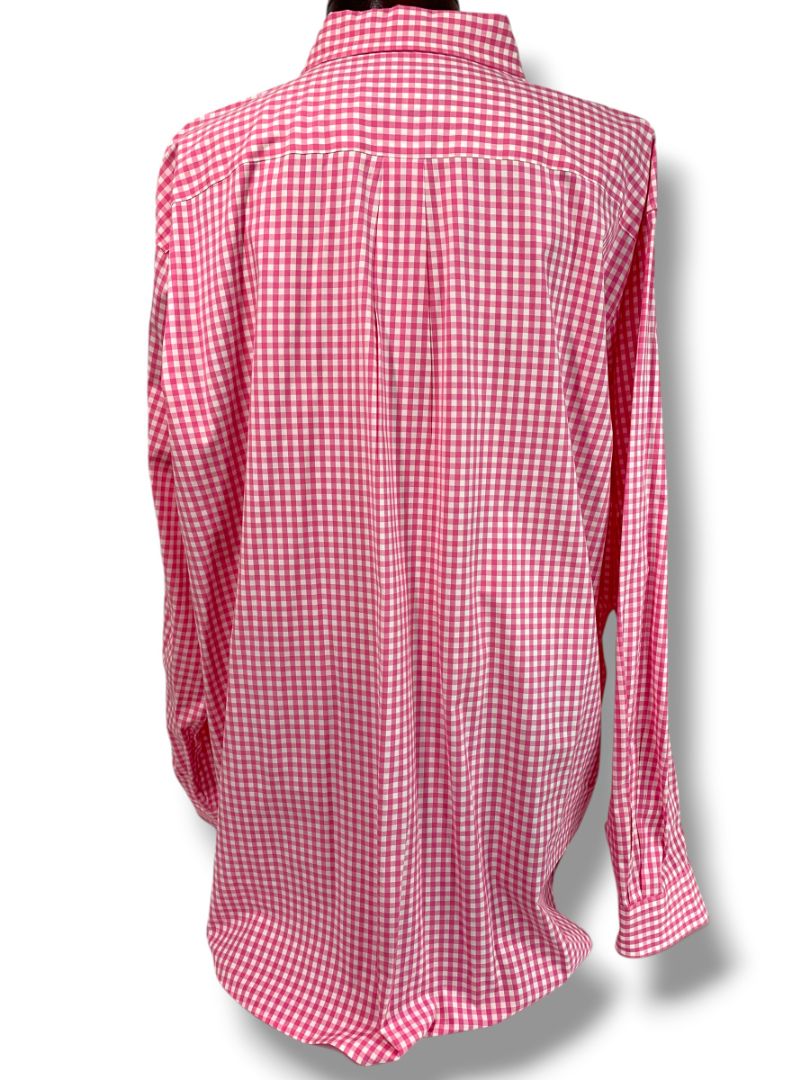 2XT Vineyard Vines Mens Tall Button Down Shirt Pink Gingham Classic Fit