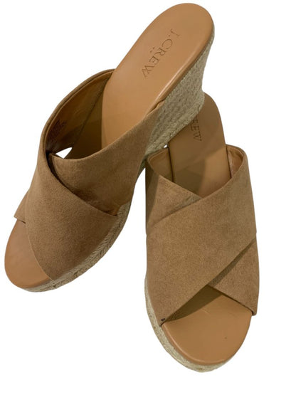 Size 8 J.Crew Womens Espadrille Slide Shoe Sandals Brown Style BH223