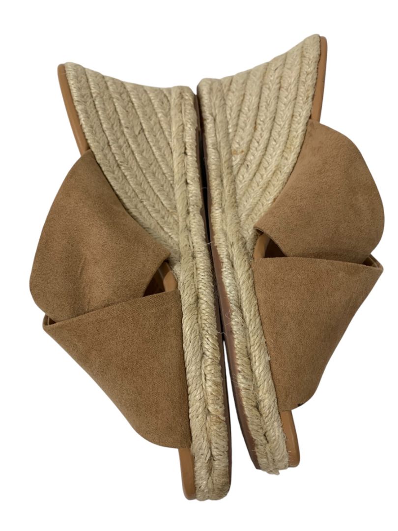Size 8 J.Crew Womens Espadrille Slide Shoe Sandals Brown Style BH223