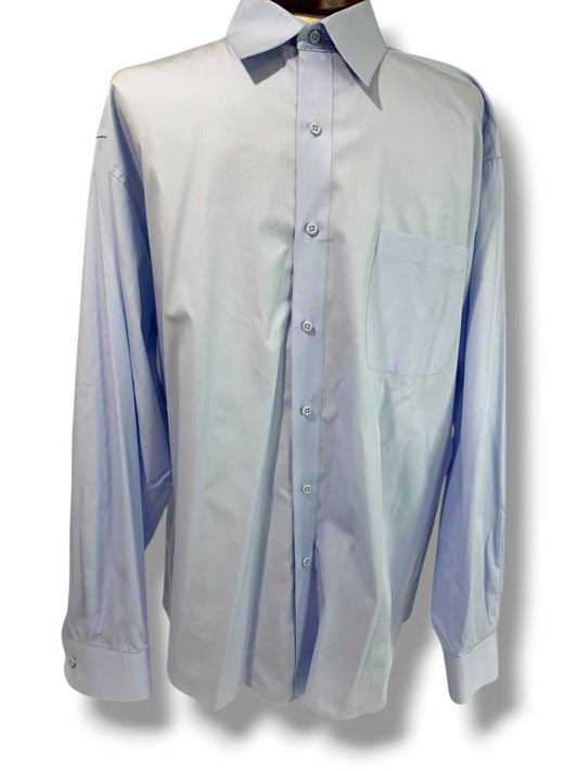 2XL (18.5 36-37) Marquis Mens Light Blue Dress Shirt Button Up