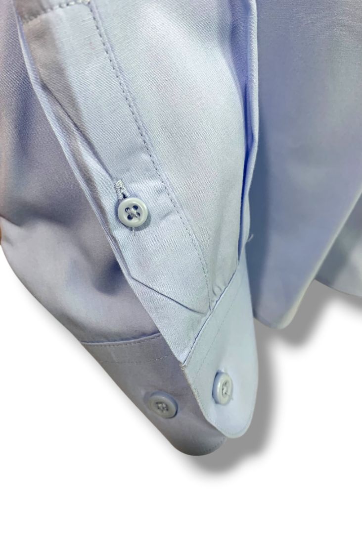 2XL (18.5 36-37) Marquis Mens Light Blue Dress Shirt Button Up