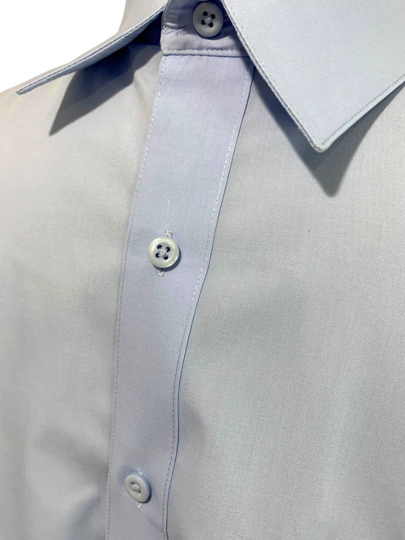 2XL (18.5 36-37) Marquis Mens Light Blue Dress Shirt Button Up