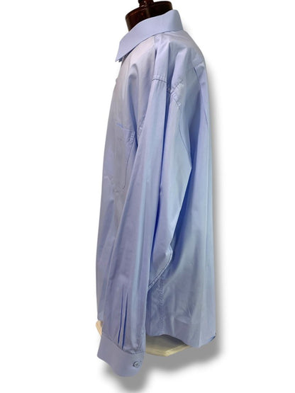 2XL (18.5 36-37) Marquis Mens Light Blue Dress Shirt Button Up