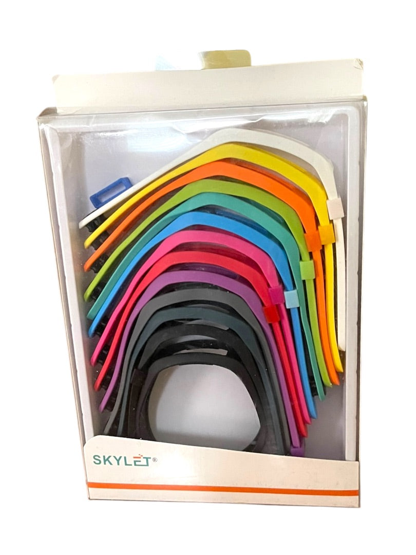 Skylet Pack of 13 Fitbit Replacement Wrist Bands Rainbow Assorted New