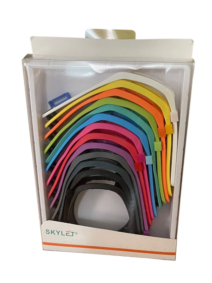 Skylet Pack of 13 Fitbit Replacement Wrist Bands Rainbow Assorted New
