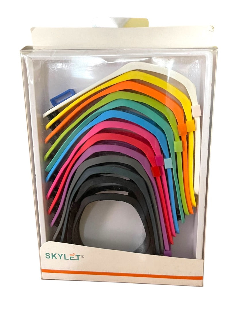 Skylet Pack of 13 Fitbit Replacement Wrist Bands Rainbow Assorted New