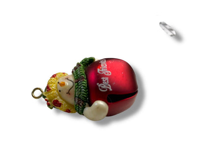 Small Holiday Bell Christmas Ornament Best Friends 2"