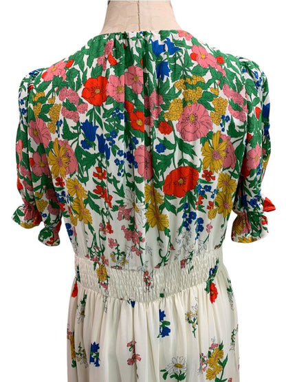 Size 10 Boden Womens Floral Maxi Dress Meadow Flowers V-Neck Pockets