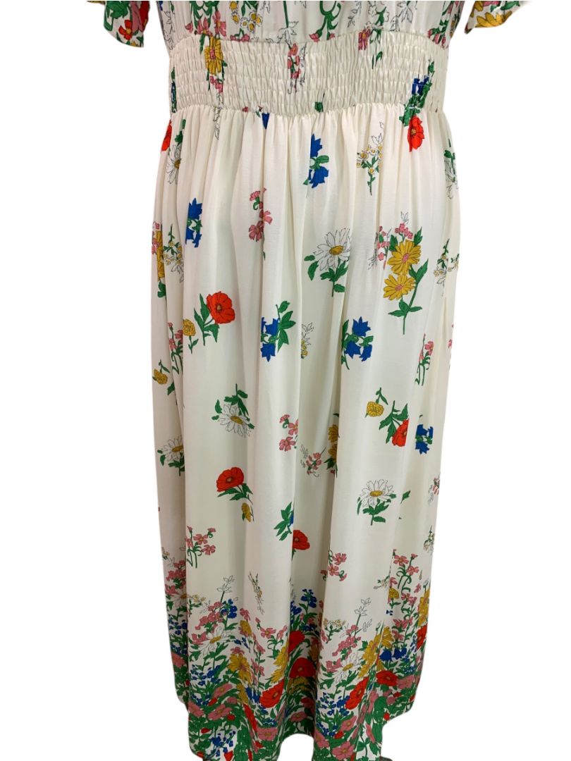 Size 10 Boden Womens Floral Maxi Dress Meadow Flowers V-Neck Pockets