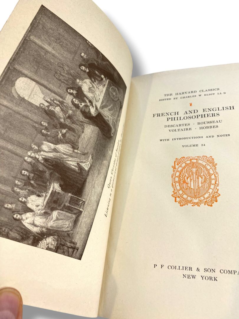 Harvard Classics 34 French and English Philosophers 1910 Hardcover Book Collier & Son