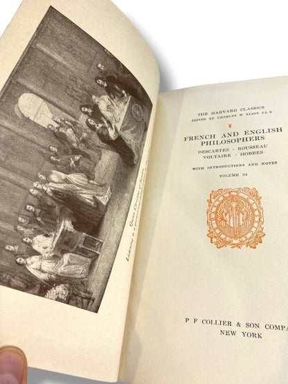 Harvard Classics 34 French and English Philosophers 1910 Hardcover Book Collier & Son