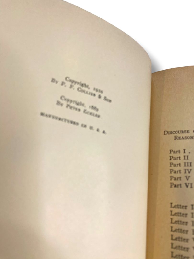 Harvard Classics 34 French and English Philosophers 1910 Hardcover Book Collier & Son