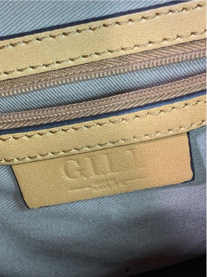 Gili Roma Leather Satchel Handbag Detachable Shoulder Strap  Camel Color