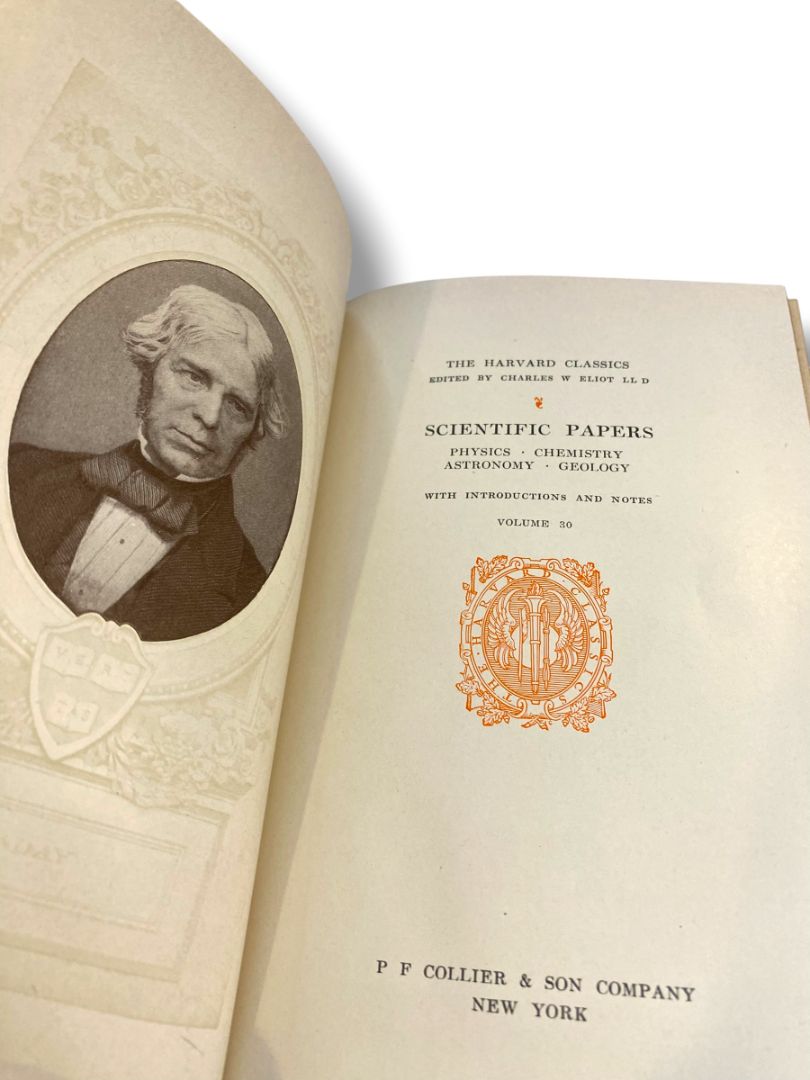 Harvard Classics 30 Faraday Helmholtz Kelvin Newcomb Etc 1910 Hardcover Book Collier & Son