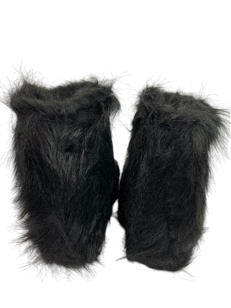 Size 9 (40) Womens Y2K Style Midcalf Black Faux Fur Boots