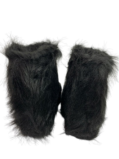 Size 9 (40) Womens Y2K Style Midcalf Black Faux Fur Boots