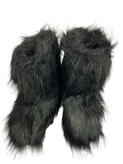 Size 9 (40) Womens Y2K Style Midcalf Black Faux Fur Boots