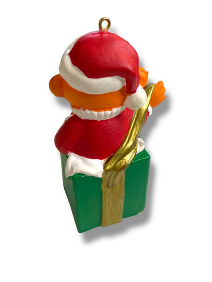Sesame Street Ernie in Christmas Box Ornament Jim Henson. 4"