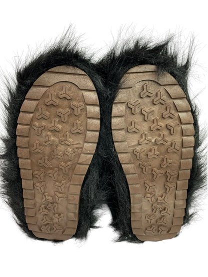 Size 9 (40) Womens Y2K Style Midcalf Black Faux Fur Boots