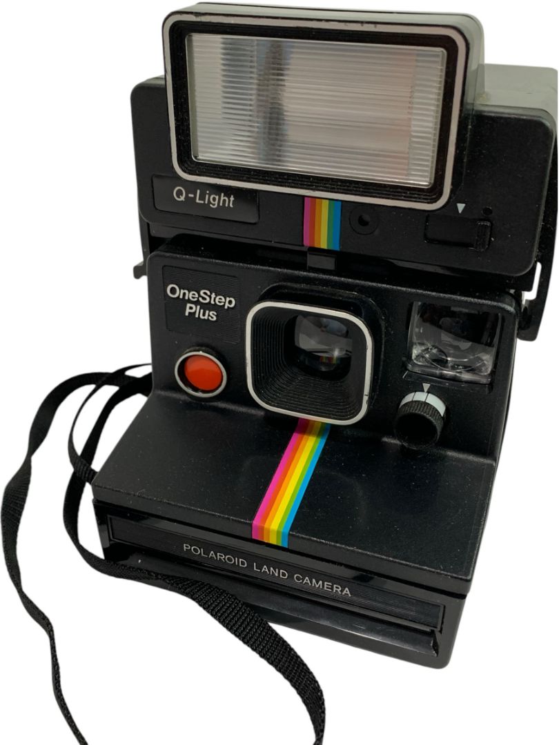 Polaroid One Step Plus Rainbow Land Camera with Q-Light Flash 2351 Untested