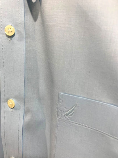 3XL Nautica Mens Button Down Dress Shirt Light Blue Wrinkle Resistant