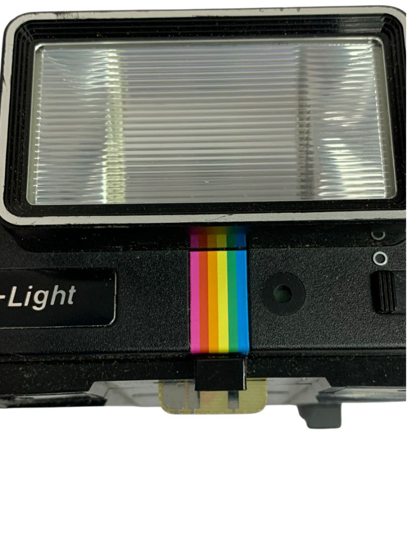 Polaroid One Step Plus Rainbow Land Camera with Q-Light Flash 2351 Untested