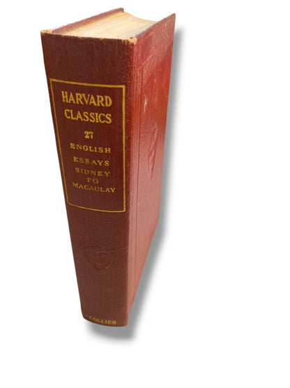 Harvard Classics 27 English Essays Sidney to Macaulay 1910 Hardcover Book Collier & Son