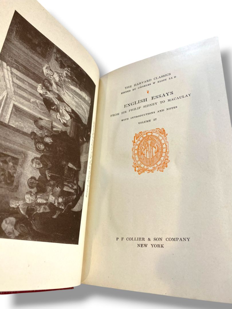 Harvard Classics 27 English Essays Sidney to Macaulay 1910 Hardcover Book Collier & Son