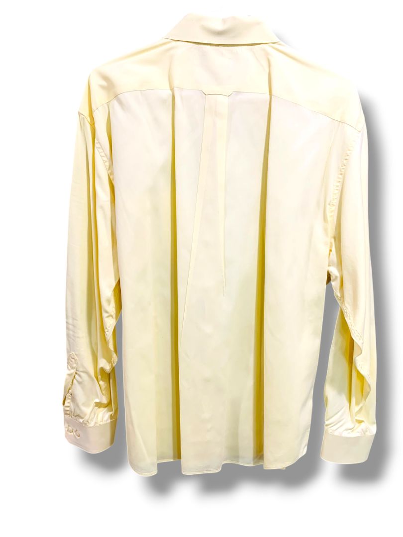 3XL Nautica A Bit Trimmer Wrinkle Resistant Pale Yellow Mens Button Down Dress Shirt
