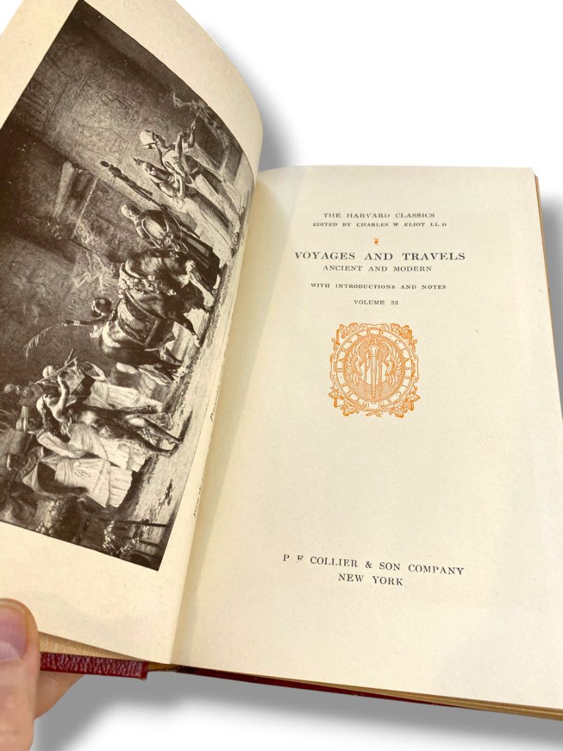 Harvard Classics 33 Voyages and Travels 1910 Hardcover Book Collier & Son