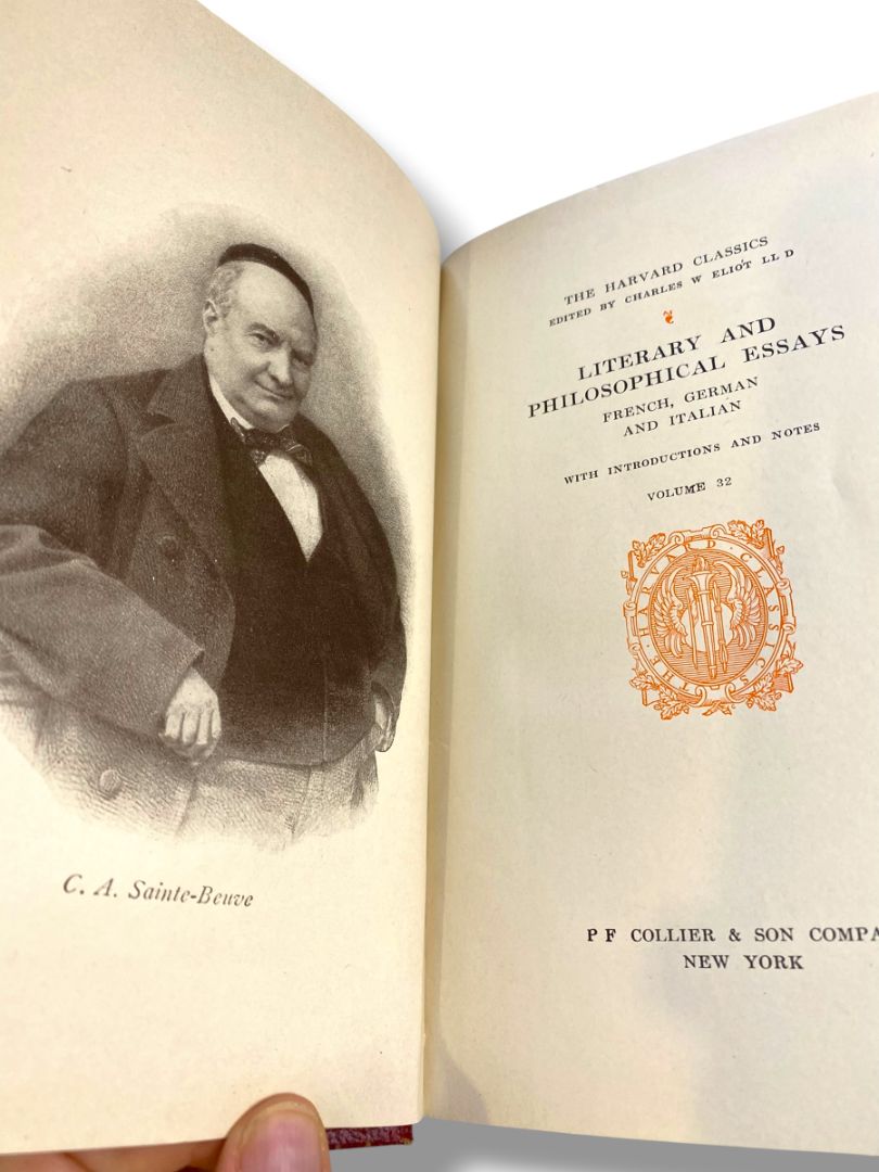 Harvard Classics 32 Literary and Philosophical Essays 1910 Hardcover Book
