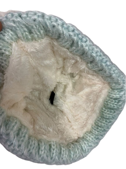 One Size Be Clever Womens Pastel Knit Beanie Hat Plush Lined Pom Pom New