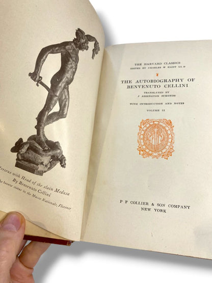 Harvard Classics 31 Autobiography Bevenuto Cellini 1910 Hardcover Book