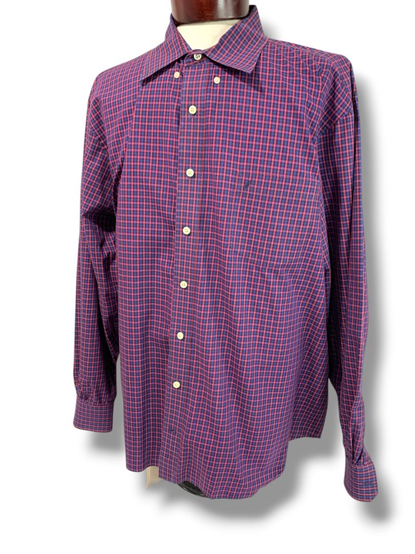 Size 3XL Nautica A Bit Trimmer Wrinkle Resistant Mens Button Up Dress Shirt