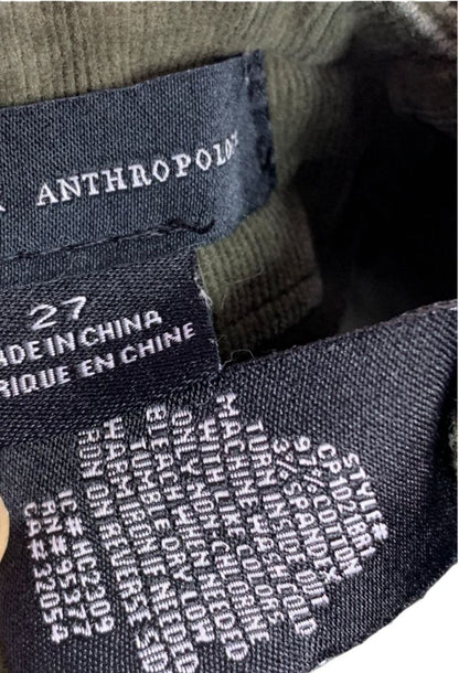 Size 27 Sanctuary x Anthropologie Womens Army Green Corduroy Pants
