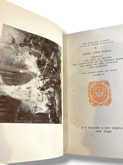 Harvard Classics 49 Epic and Saga 1910 Hardcover Book Collier & Son
