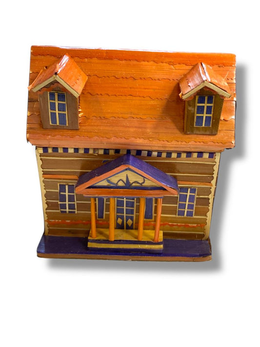 Vintage Wheat Straw Trinket Box House 3.5" x 3.25" x 2.2" New