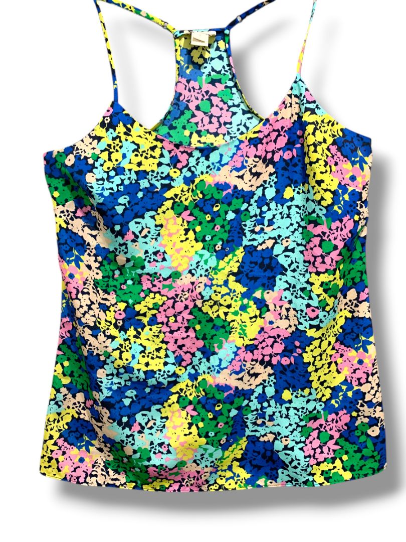 Size 2 J.Crew Womens Floral Cami Tank Style 58920 Shirt Racerback