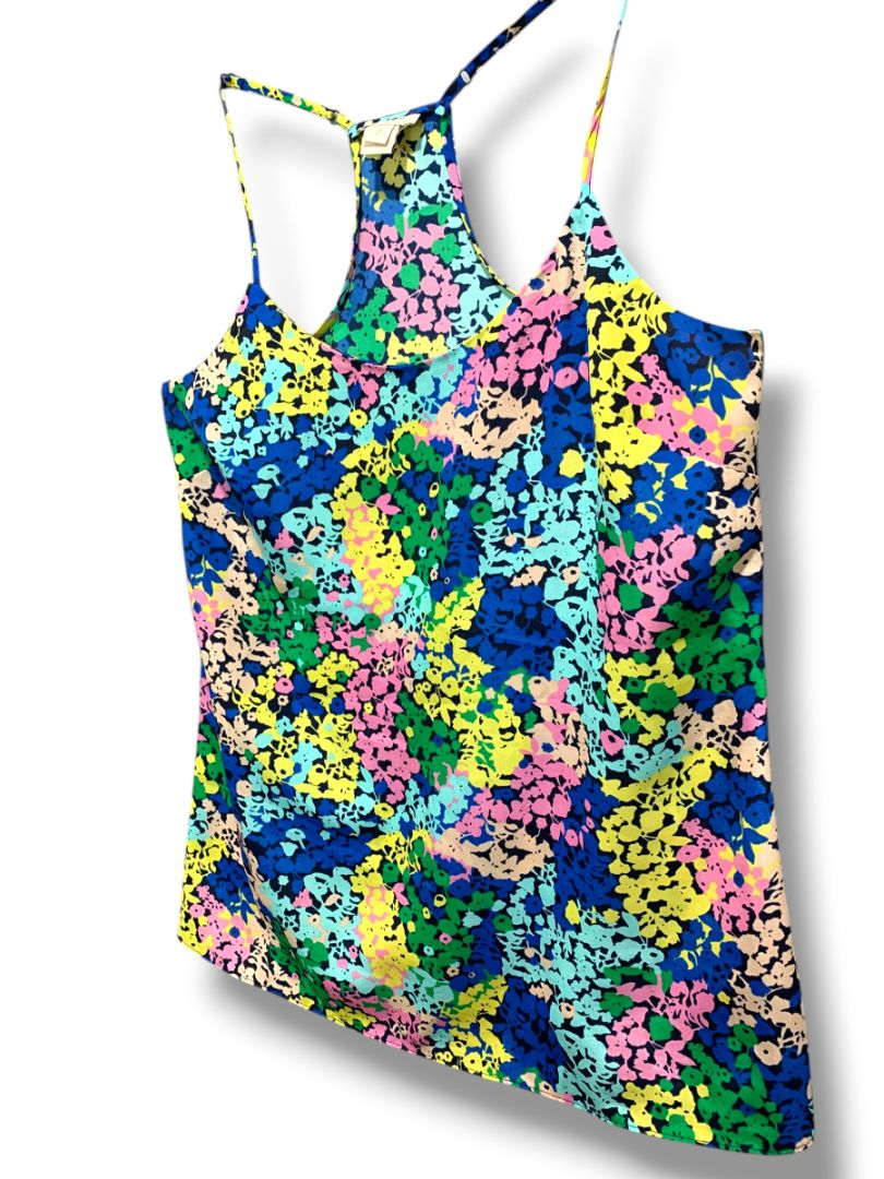 Size 2 J.Crew Womens Floral Cami Tank Style 58920 Shirt Racerback