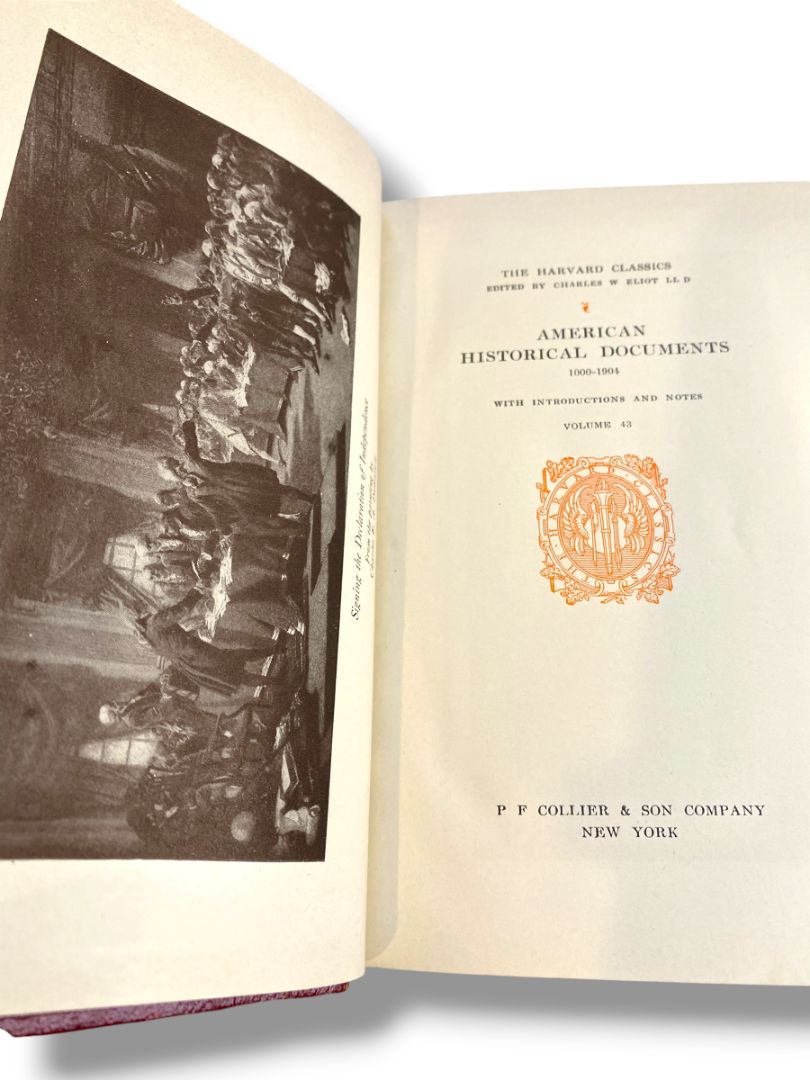 Harvard Classics 43 American Historical Documents 1910 Hardcover Book Collier & Son