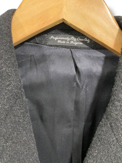 Size 38R Silver Cloud Mens Vintage Cashmere Blend Overcoat Black